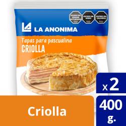 Tapas para Pascualina Criolla x 2 un. La Anónima x 400 g.