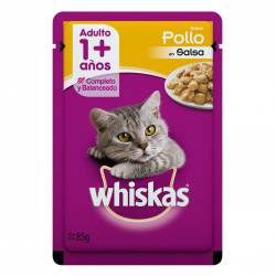 Pouch Gato Adulto Pollo Whiskas x 85 g.