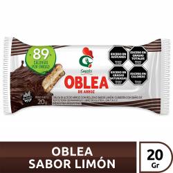 Oblea de Arroz Limón Gallo Snacks Baño Chocolate Blanco x 20 g.