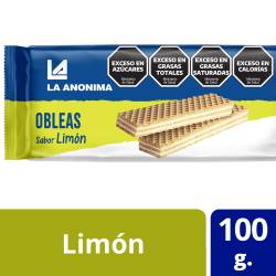 Obleas Dulces con Relleno Limón La Anónima x 100 g.