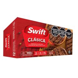 Hamburguesa de Carne Vacuna x 12 un. Swift x 960 gr.