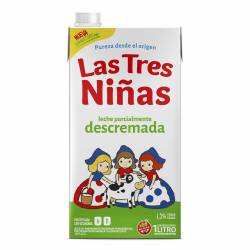 Leche L.V. Las Tres Niñas Parcialmente Descremada x 1 Lt.