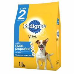 Alimento Seco Perro Adulto Pequeño Carne/Vegetales Pedigree x 1,5 Kg.