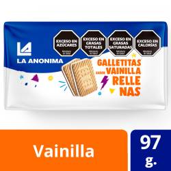 Galletitas de Vainilla Rellenas Sabor Coco La Anónima x 97 g.