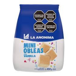Obleas Dulces Cubo Vainilla La Anónima x 100 g.