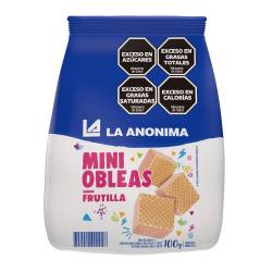 Obleas Dulces Cubo Sabor Frutilla La Anónima x 100 g.