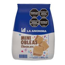 Obleas Dulces Cubo Sabor Chocolate La Anónima x 100 g.