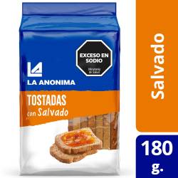 Tostadas con Salvado La Anónima x 180 g.