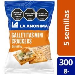 Galletitas Mini Crackers 5 Semillas Bolsa La Anónima x 300 g.