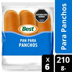 Pan para Pancho x 6 un. Best x 210 g.