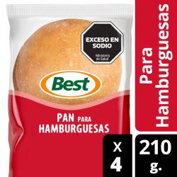 Pan para Hamburguesas x 4 un. Best x 210 g.