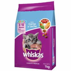 Alimento Seco Gatito Carne y Leche Whiskas x 1 Kg.