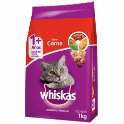 Alimento Seco Gato Adulto Carne Whiskas x 1 Kg.