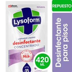 Limpiador Líquido Desinfectante Concentrado Para Pisos Lysoform Lavanda Repuesto 420 cc