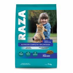 Alimento Seco Gato Adulto Pescado  Raza x 1 Kg.