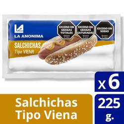 Salchichas Viena x 6 un. La Anónima x 225 g.