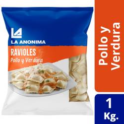 Ravioles de Pollo y Verdura La Anónima x 1 Kg.