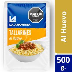 Tallarines al Huevo en Blíster La Anónima x 500 g.