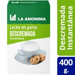 Leche en Polvo Descremada La Anónima x 400 g.