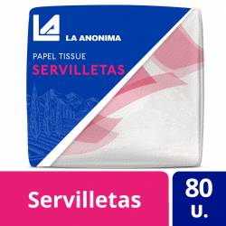 Servilletas La Anónima x 80 un.