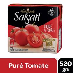 Puré de Tomates Salsati Brick x 520 g.