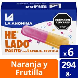 Helado Frutilla Naranja x 6 un. La Anónima x 294 gr.