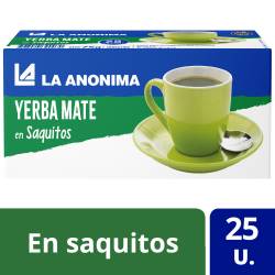 Yerba Mate en Saquitos La Anónima x 25 un.