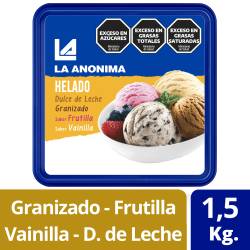 Helado Granizado Frutilla Vainilla DDL La Anónima x 1,5 Kg.