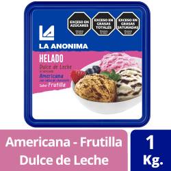 Helado DDL Granizado Americana c/ Salsa Chocolate Frutilla La Anónima x 1 Kg.