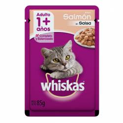 Pouch Gato Adulto Salmon Whiskas x 85 g.
