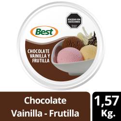 Helado Chocolate Vainilla Frutilla Best x 1,57 Kg.