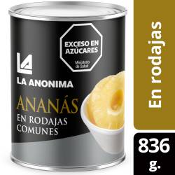Ananá al Natural La Anónima en rodajas x 836 g.