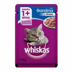 Pouch Gato Adulto Sardina Whiskas x 85 g.
