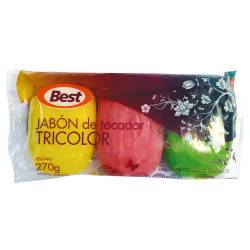Jabón de Tocador Best Tricolor Pack x 3 un. x 270 g.
