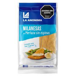 Milanesas de Merluza s/ Espinas La Anónima x 500 gr.