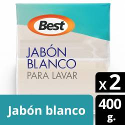 Jabón en Pan Blanco Best x 2 un. x 400 g.