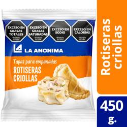 Tapas Criollas para Empanadas Rotiseras  La Anónima x 12 un. 450 g.