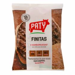 Hamburguesa Carne Vacuna Finitas x 2 Un. Paty x 110 g.
