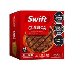 Hamburguesa de Carne Vacuna x 4 un. Swift x 320 gr.
