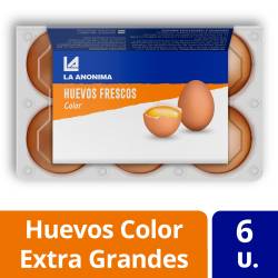 Huevo Color Estuche Plástico x 6 un.