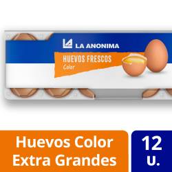 Huevo Color Estuche Plástico x 12 un.