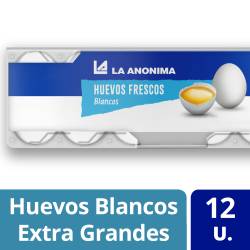 Huevo Blanco Estuche Plástico x 12 un.