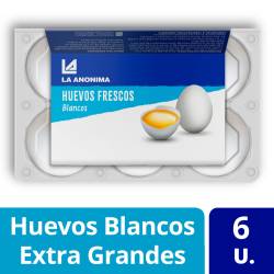 Huevo Blanco Estuche Plástico x 6 un.
