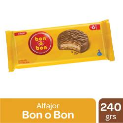 Alfajor Chocolate Bon o Bon x 6 un. 240 g.