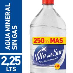 Agua de Mesa sin gas Villa Del Sur x 2,25 Lt.