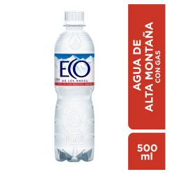 Agua Eco de los Andes con gas Botella 500cc x1