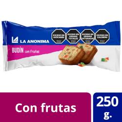 Budín de Vainilla con Frutas La Anónima x 250 g.