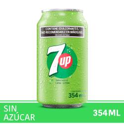 Gaseosa 7 Up Sin Azucar Lata 354cc x1