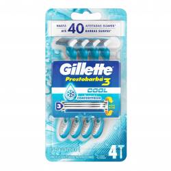 Máquina Afeitar Descartable Gillette Prestobarba Ice x 4 un.