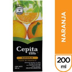 Jugo Natural Naranja Cepita x 200 cc.